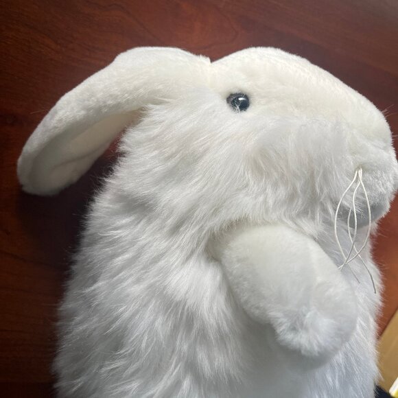 Vintage Large Fluffy Long Hair Snow Rabbit Plush - Picture 5 of 13